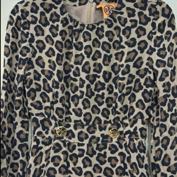 Tory Burch Silk Leopard Print Dress - Picture 4 of 7